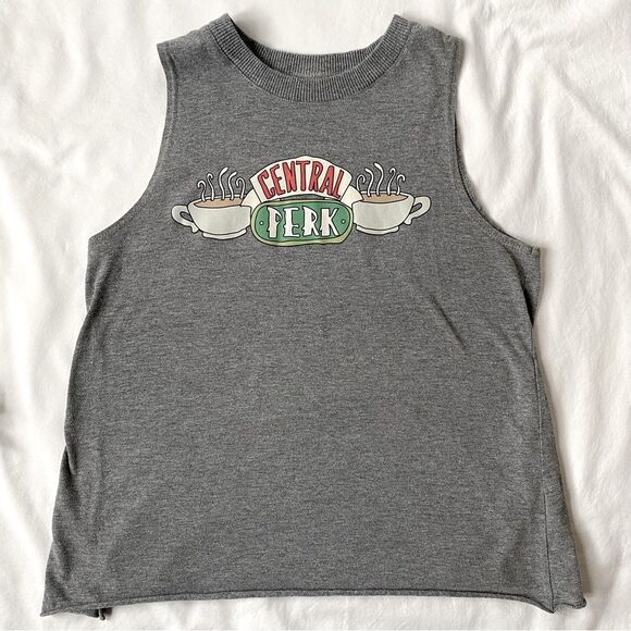 Friends Central Perk Coffee Gray Graphic Tank Top Sleeveless T-Shirt Muscle Tank - Picture 1 of 1